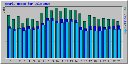 Hourly usage for July 2026
